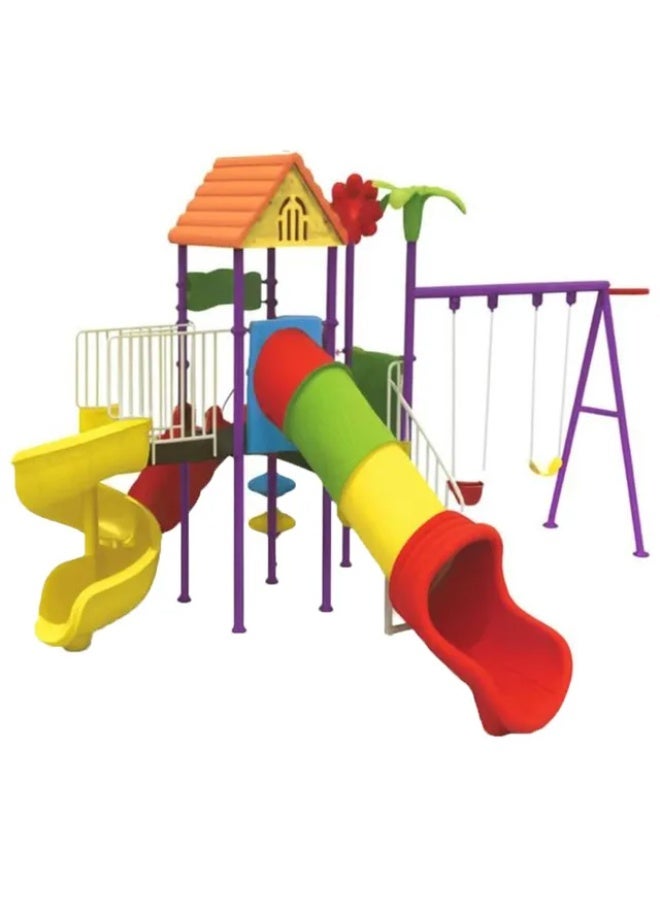 MYTS Deluxe Playset with 2 Swings & 3 Slides | Outdoor Kids Playground Set | Large Backyard Activity Center – 600 × 360 × 270 cm - Image 4